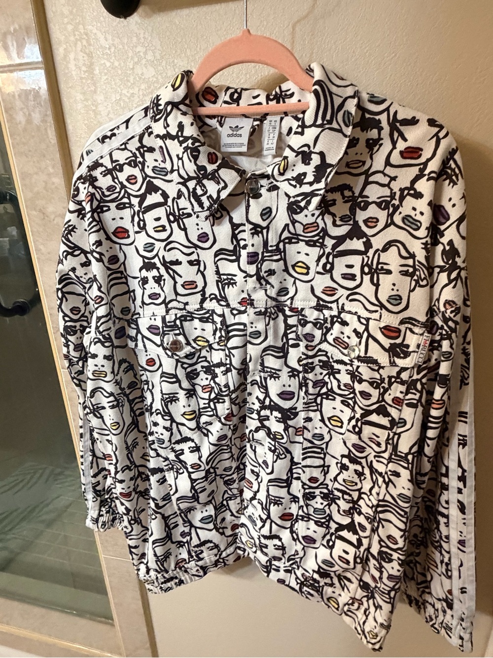 Adidas x Fiorucci NWOT monochromatic denim jacket